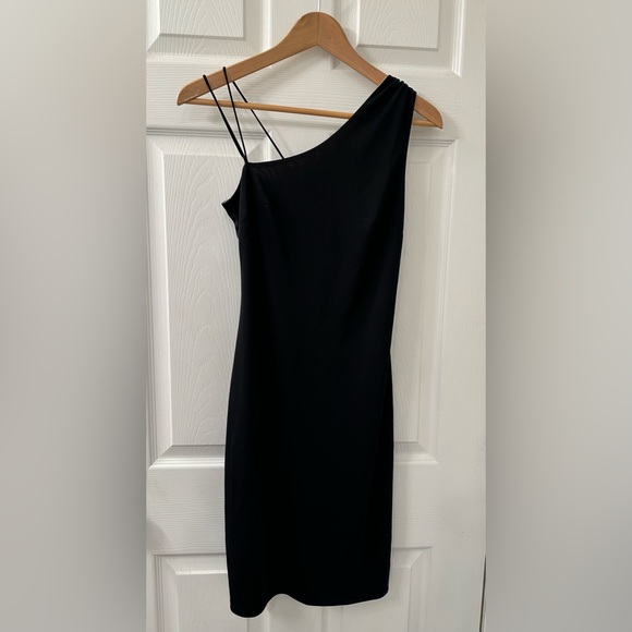 EXPRESS One-Shoulder Reversible Solid Dress - Picture 1 of 5
